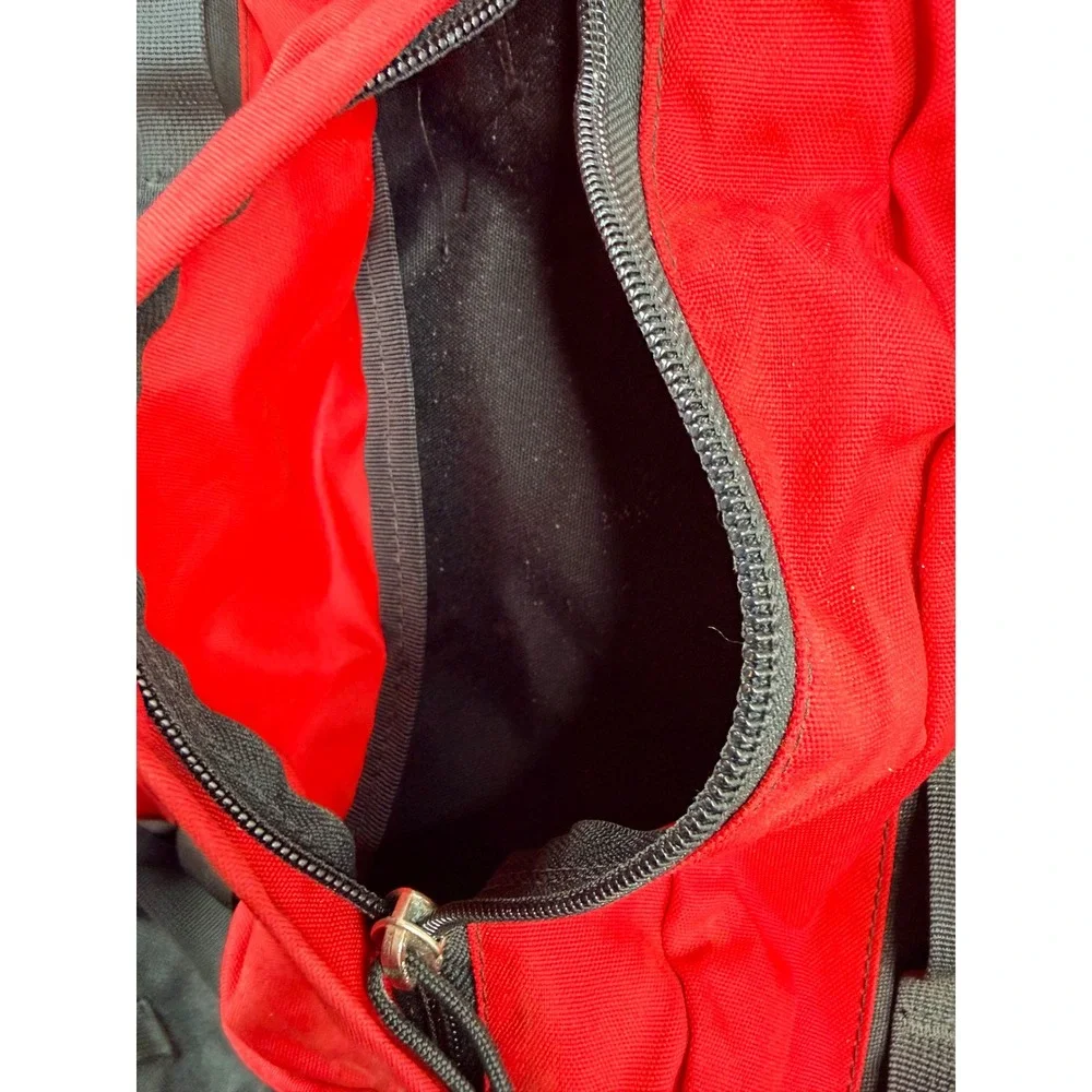Vintage North Face Patrol Pack Backpack Red Black Hiking Travel Nylon Bag